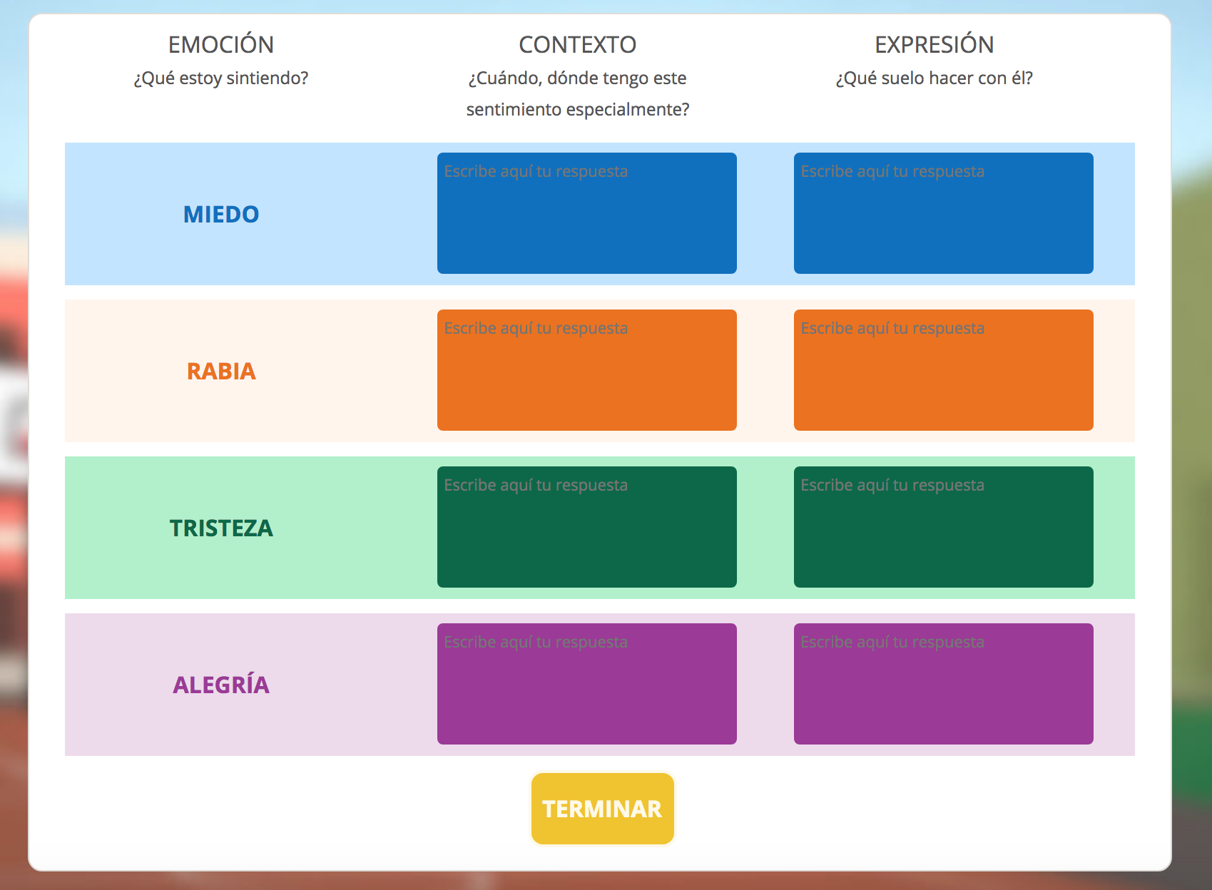 Imagen con un ejemplo de la tarea que se va a realizar